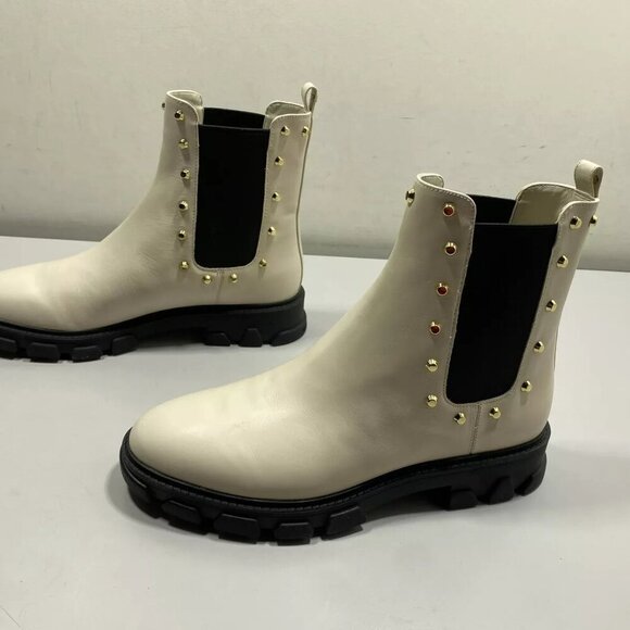 NEW MICHAEL KORS Women's Ridley Boots Size 10M Chelsea Pull-On Round Toe Studded - Picture 7 of 7